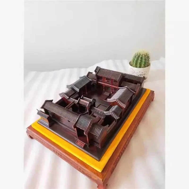 Chinese wood carving crafts living room office table top ornament ancient architectural model
Chinese wood carving crafts living room office table top ornament ancient architectural model