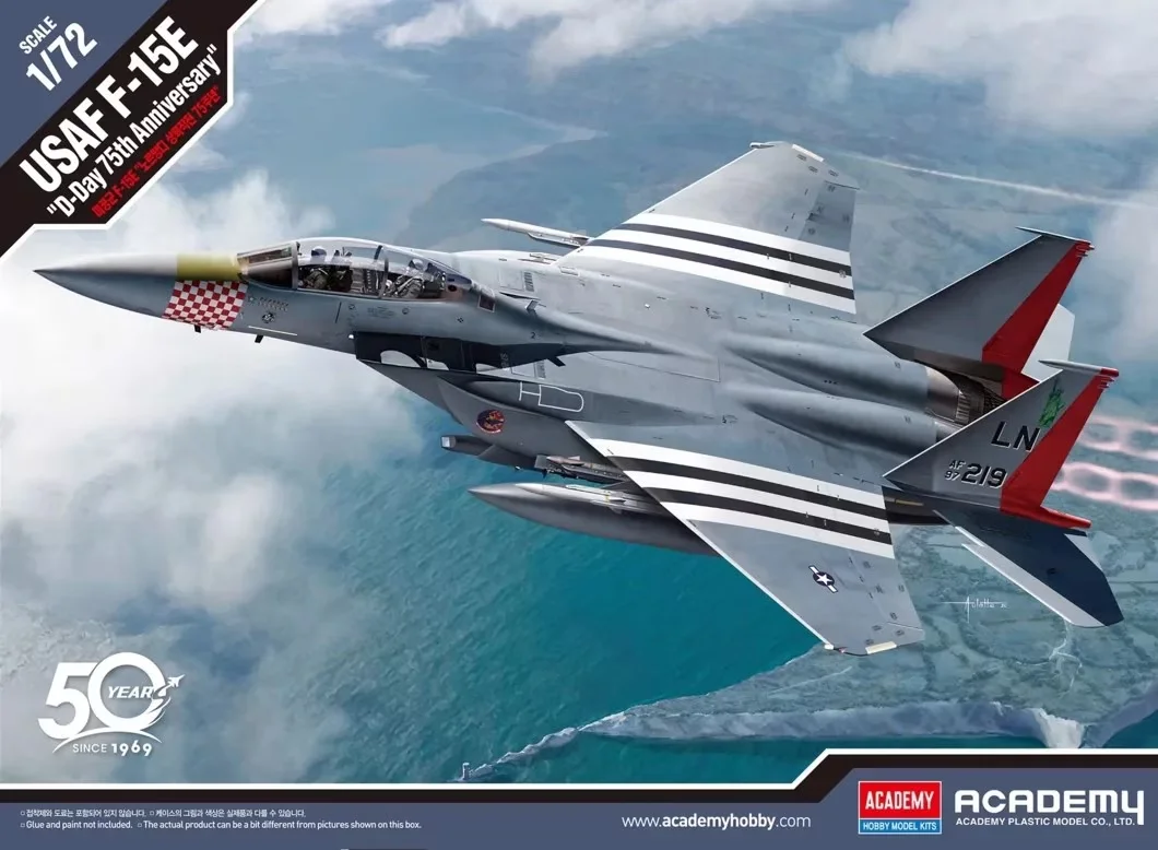Academy model aircraft Scale Model Kit 12568 1/72 Scale Model Kit USAF F-15E "D-Day 75th Anniversary"
Academy model aircraft Scale Model Kit 12568 1/72 Scale Model Kit USAF F-15E "D-Day 75th Anniversary"