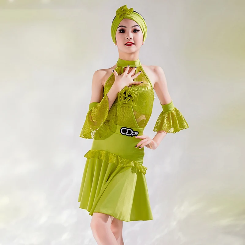 Green Lace Latin Dance Competition Dresses Girls Performance Wear ChaCha Dancing Clothes Bodysuit Skirt Practice Outfit DL11736
Green Lace Latin Dance Competition Dresses Girls Performance Wear ChaCha Dancing Clothes Bodysuit Skirt Practice Outfit DL11736