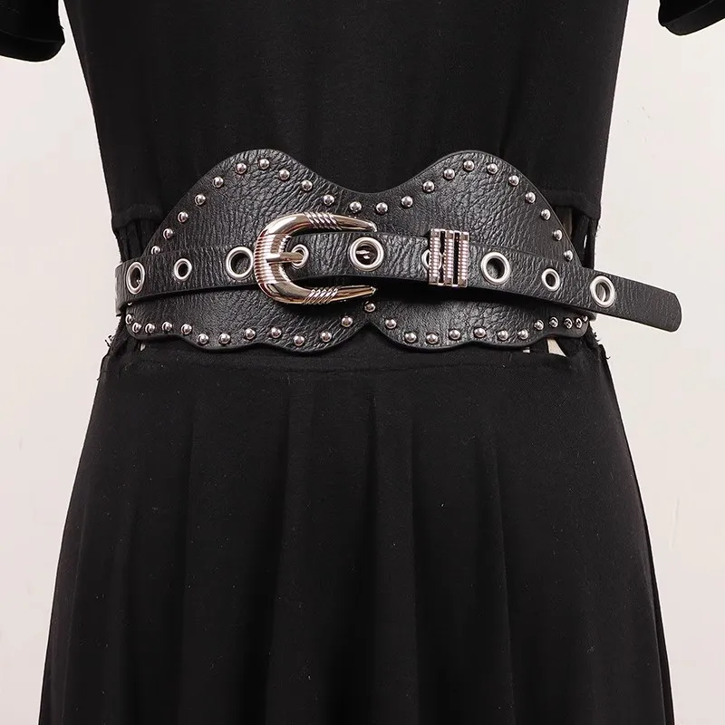 Women's Vintage PU Leather Rivet Cummerbunds Female Dress Corsets Waistband Belts Decoration Wide Belt R2865
Women's Vintage PU Leather Rivet Cummerbunds Female Dress Corsets Waistband Belts Decoration Wide Belt R2865