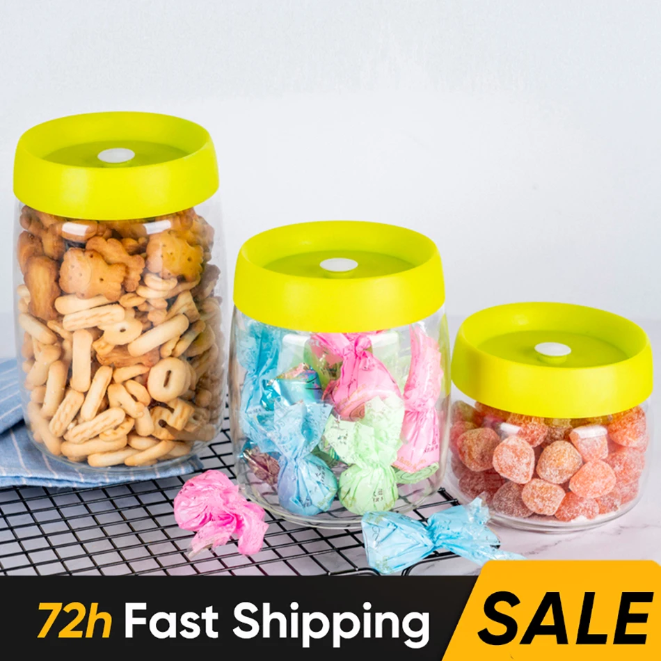 Airtight Food Storage Containers, BPA Free Plastic Canisters, Reusable Empty Storage Jars with Vacuum Lid, Kitchen Organizing
Airtight Food Storage Containers, BPA Free Plastic Canisters, Reusable Empty Storage Jars with Vacuum Lid, Kitchen Organizing