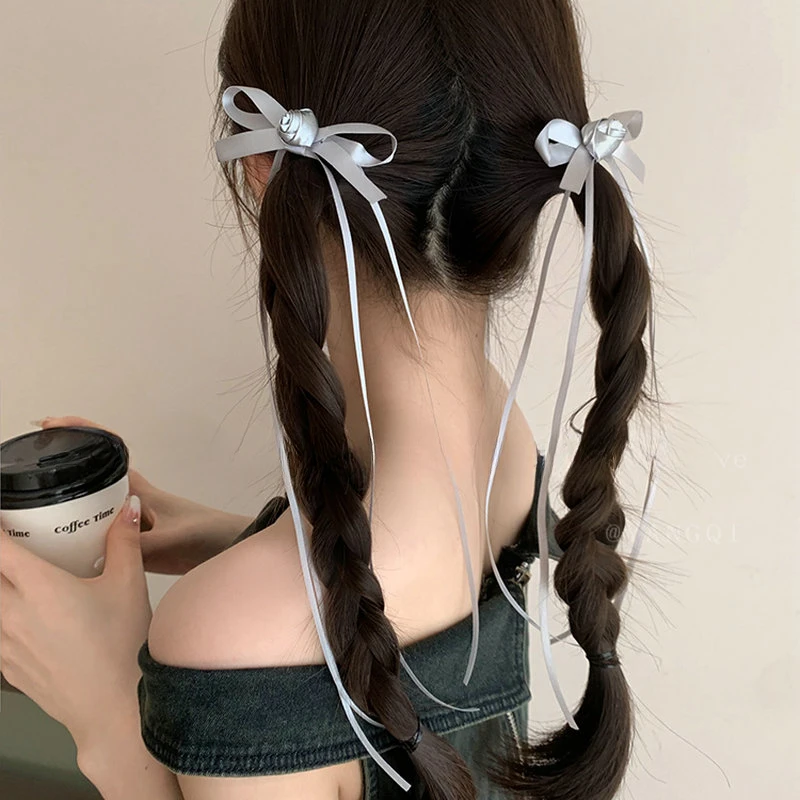 Women's Hair Tie Sweet Ballet Style Silver Flower Bow Streamer Hair Clip Double Ponytail Headwear Small Clip Hair Accessories
Women's Hair Tie Sweet Ballet Style Silver Flower Bow Streamer Hair Clip Double Ponytail Headwear Small Clip Hair Accessories