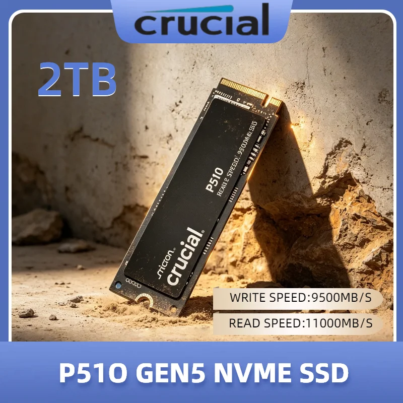 P510 Crucial 1TB NVMe SSD PCIe 5.0 M.2 2280 11000 Read 9500 Write Upgraded from P3 Plus for PS5 Console High TBW 3D NAND Pro Max
P510 Crucial 1TB NVMe SSD PCIe 5.0 M.2 2280 11000 Read 9500 Write Upgraded from P3 Plus for PS5 Console High TBW 3D NAND Pro Max