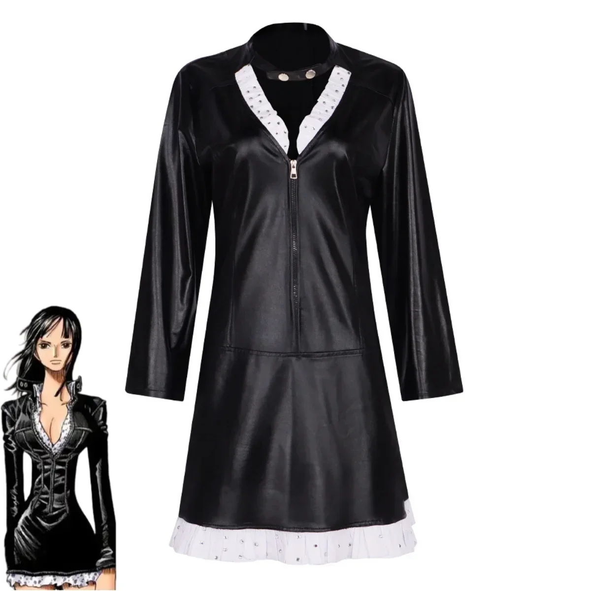 Хэллоуин Аниме Нико К. Косплей Костюм для женщин, Miss Allsunday, униформа из искусственной кожи, манжеты, сексуальный халат
Хэллоуин Аниме Нико К. Косплей Костюм для женщин, Miss Allsunday, униформа из искусственной кожи, манжеты, сексуальный халат