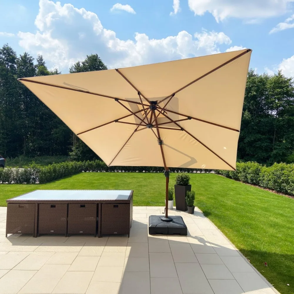 10' X 13' Double Top Deluxe Wood Pattern Rectangle Patio Umbrella Offset Hanging Umbrella Outdoor Market Umbrella
10' X 13' Double Top Deluxe Wood Pattern Rectangle Patio Umbrella Offset Hanging Umbrella Outdoor Market Umbrella