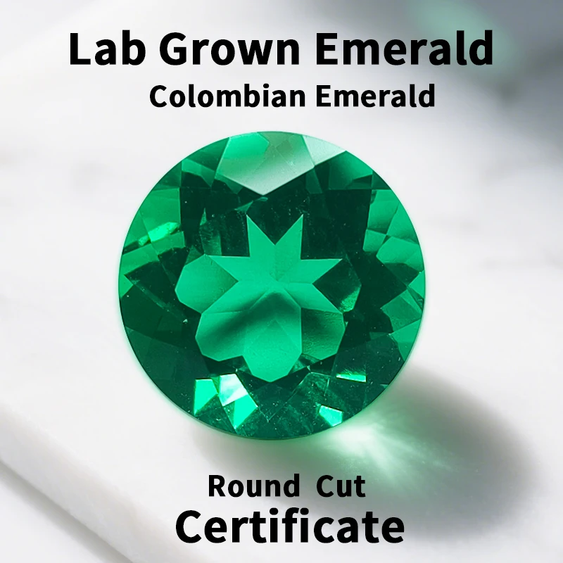 Lab Grown Colombia Emerald Loose Stone Round Shape Hand-cut Hydrothermal Gemstone for Jewelry Making Selectable AGL Certificate
Lab Grown Colombia Emerald Loose Stone Round Shape Hand-cut Hydrothermal Gemstone for Jewelry Making Selectable AGL Certificate
