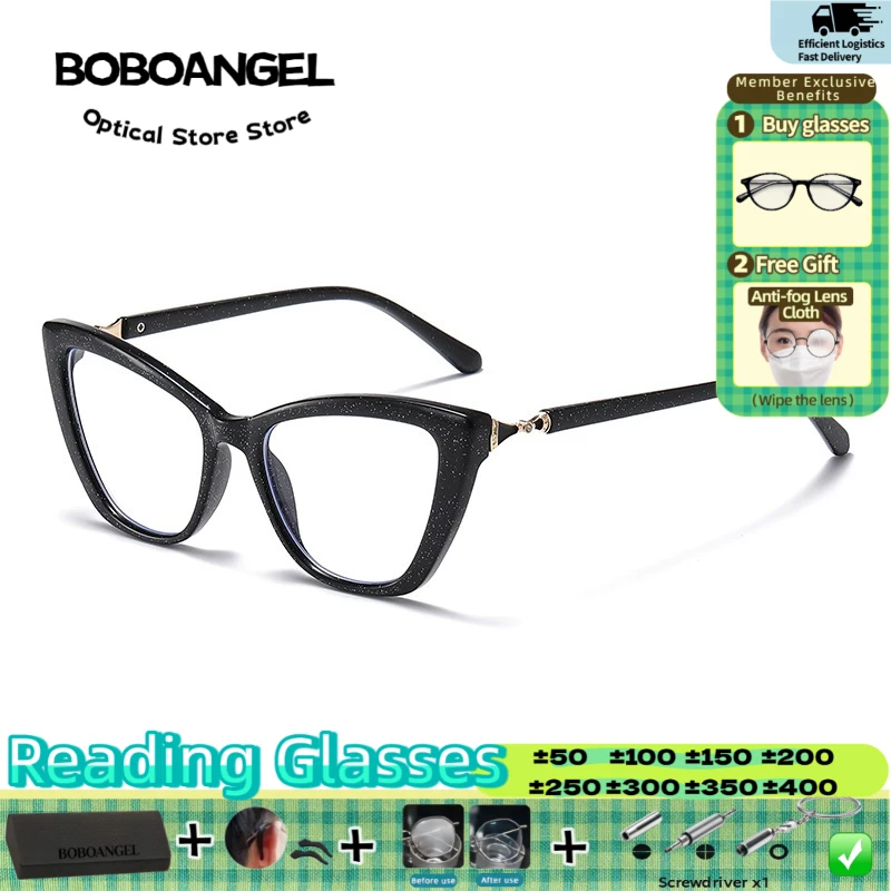 BOBOANGEL Women Fashion Anti Blue Light Gasses Prescription Myopia Eyeglasses Premium Retro Cat Eye Progressive Reading Glasses
BOBOANGEL Women Fashion Anti Blue Light Gasses Prescription Myopia Eyeglasses Premium Retro Cat Eye Progressive Reading Glasses