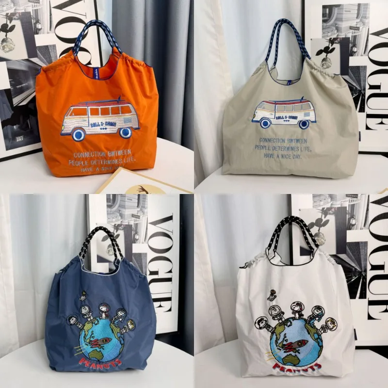 Ball Chain Cartoon Cute Car Embroidery Shopping Bag Large Capacity Nylon Eco Friendly Bag Handheld Shoulder Bag
Ball Chain Cartoon Cute Car Embroidery Shopping Bag Large Capacity Nylon Eco Friendly Bag Handheld Shoulder Bag