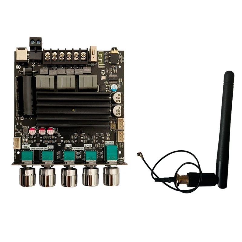 2.1 Channel 2X100W+200W Subwoofer TPA3221 Bluetooth Amplifier Module +2.4G Antenna 1Set
2.1 Channel 2X100W+200W Subwoofer TPA3221 Bluetooth Amplifier Module +2.4G Antenna 1Set