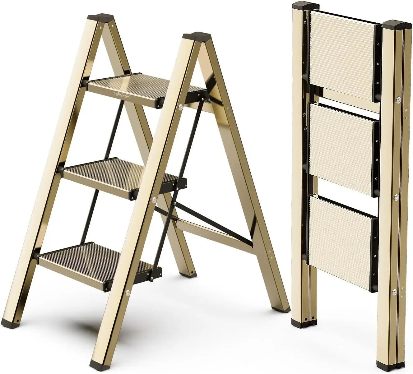 3-Step Foldable Step Stool, Wide Pedals, Lightweight Aluminum Ladder, 300lbs Capacity, Space Saving
3-Step Foldable Step Stool, Wide Pedals, Lightweight Aluminum Ladder, 300lbs Capacity, Space Saving