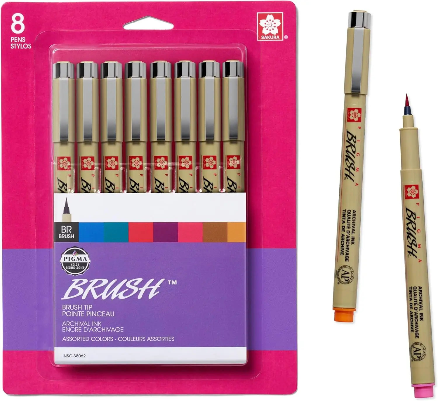 8 Sakura Archival Brush Pens Set, Colors Vary, Ideal for Art and Craft Projects
8 Sakura Archival Brush Pens Set, Colors Vary, Ideal for Art and Craft Projects