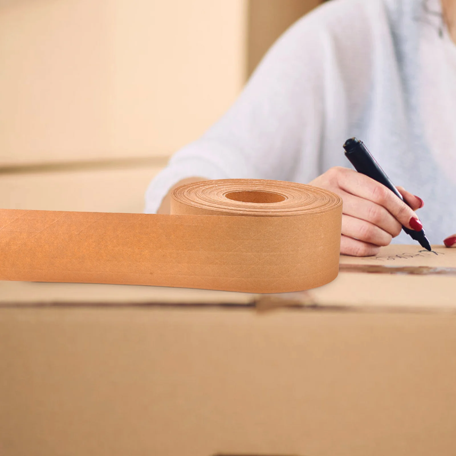 Kraft Paper Tape Packing Diaper for Boxes Self-adhesive Coffee Packaging Heavy Duty
Kraft Paper Tape Packing Diaper for Boxes Self-adhesive Coffee Packaging Heavy Duty
