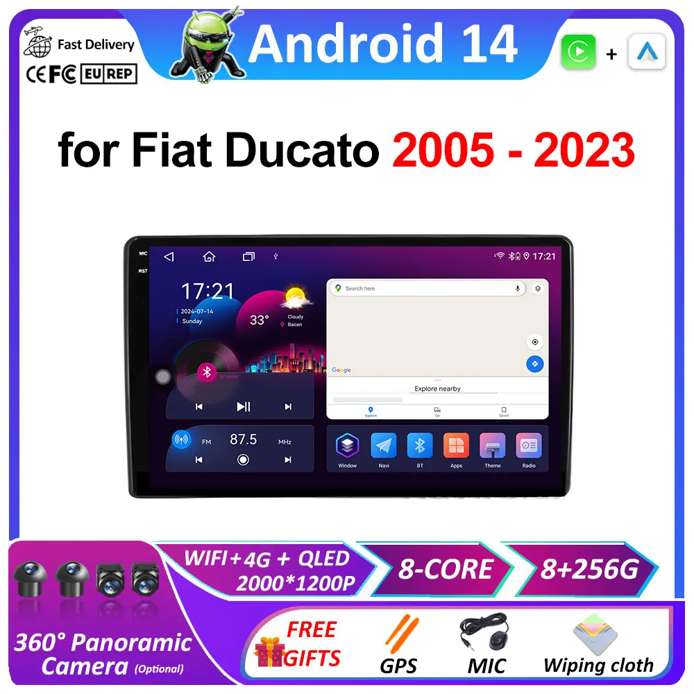 DSP Stereo WIFI Android Smart System for Fiat Ducato 2005 - 2023 Wireless Carplay Cooling fan Autoradio Touch Screen Accessories
DSP Stereo WIFI Android Smart System for Fiat Ducato 2005 - 2023 Wireless Carplay Cooling fan Autoradio Touch Screen Accessories