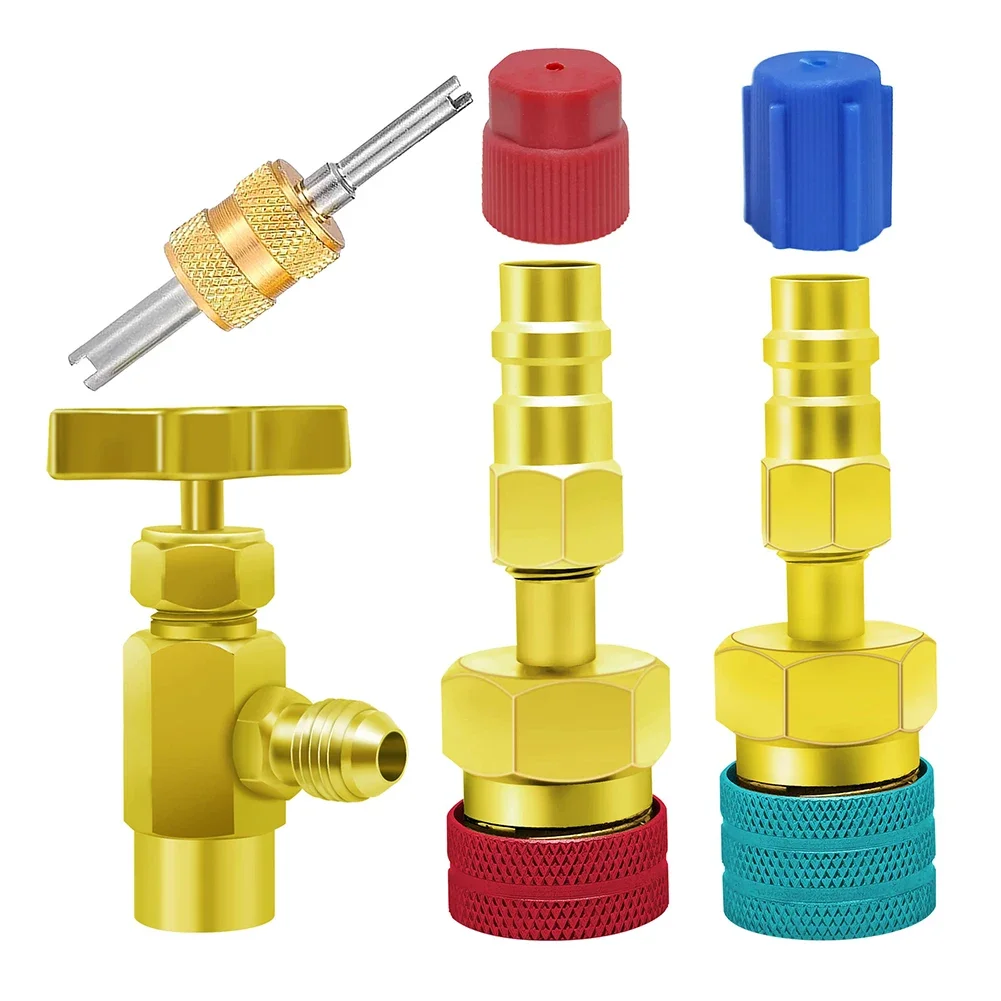 Quick Connector Adapters Set R1234YF To R134A High Quick Couplers Connector Superior Material Brass Car Accessories
Quick Connector Adapters Set R1234YF To R134A High Quick Couplers Connector Superior Material Brass Car Accessories