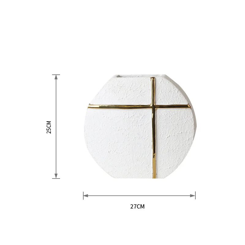 Simple cross round vase fashion light luxury living room home soft decoration ornament
Simple cross round vase fashion light luxury living room home soft decoration ornament