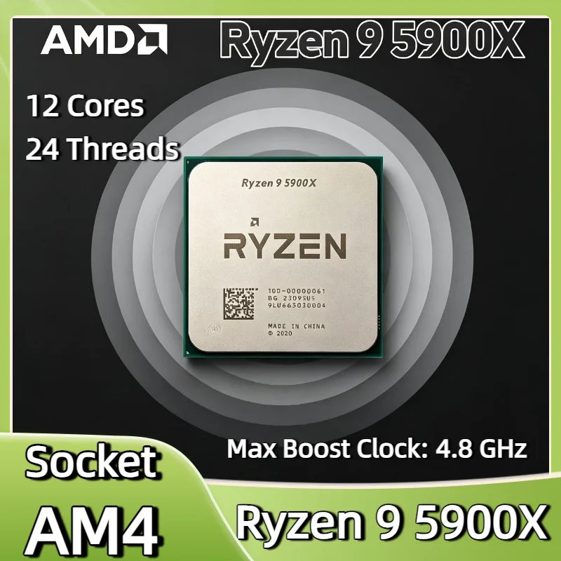 Original AMD Ryzen 9 5900X 12 Core 24 Thread 3.7GHz Base 4.8GHz Boost 7nm AM4 70MB Cache 105W Desktop CPU Tray
Original AMD Ryzen 9 5900X 12 Core 24 Thread 3.7GHz Base 4.8GHz Boost 7nm AM4 70MB Cache 105W Desktop CPU Tray