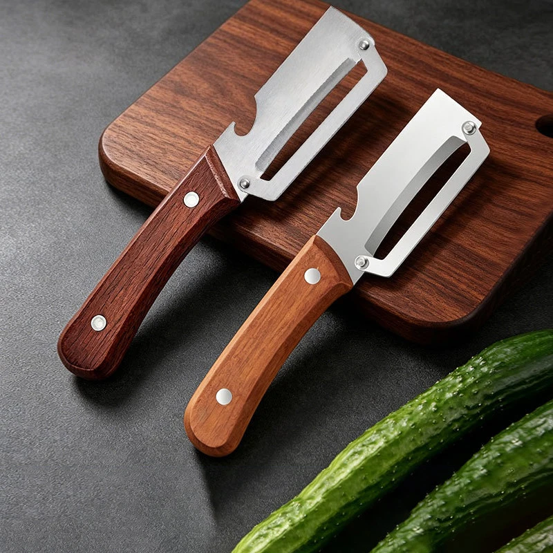 Stainless Steel Vegetable Peeler Ergonomic Wooden Handle Multi Fruit Potato Peeling Tool Kitchen Gadget for Home Cooking
Stainless Steel Vegetable Peeler Ergonomic Wooden Handle Multi Fruit Potato Peeling Tool Kitchen Gadget for Home Cooking