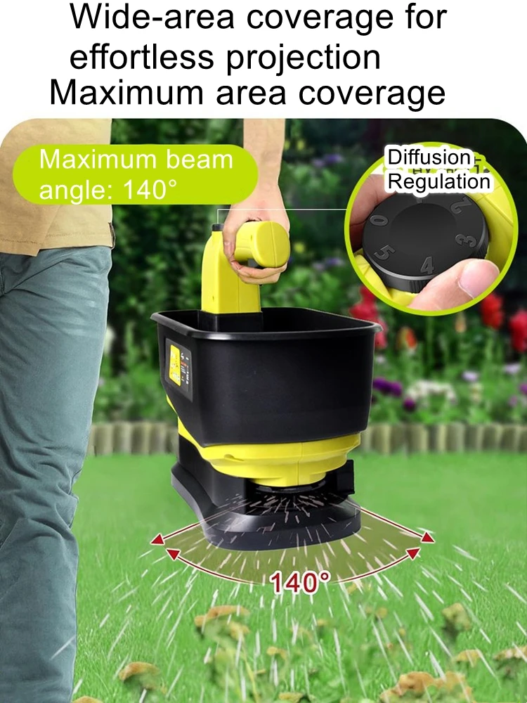 Compact Fertilizer Spreader and Seeder Combination Electric Handheld Agricultural Fertilizer Spreader Feeder
Compact Fertilizer Spreader and Seeder Combination Electric Handheld Agricultural Fertilizer Spreader Feeder