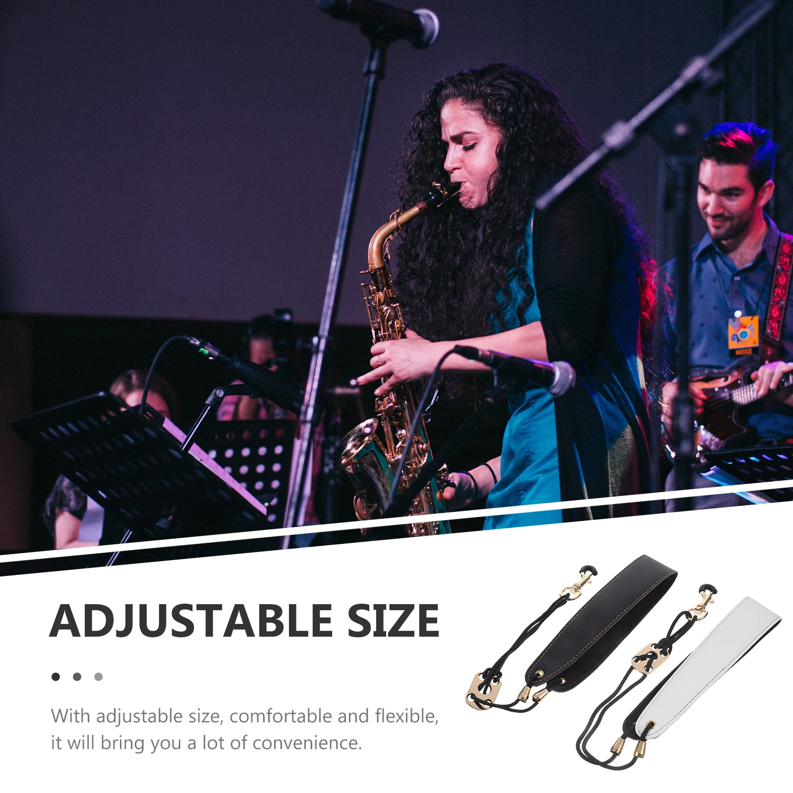 2pcs Black White Adjustable Saxophone Neck Strap Shoulder Belt for Alto Tenor Soprano Kids Musical Instruments Parts
2pcs Black White Adjustable Saxophone Neck Strap Shoulder Belt for Alto Tenor Soprano Kids Musical Instruments Parts