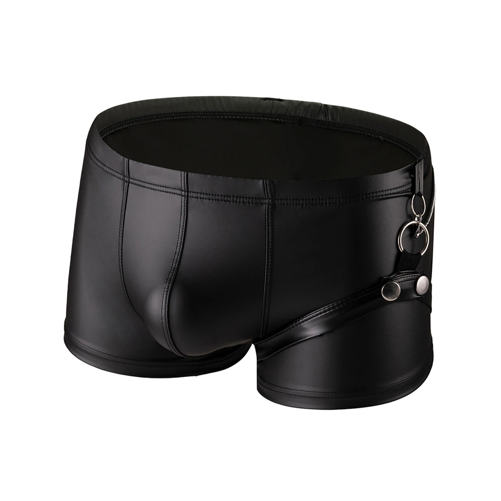 Sexy Men's Low Waist Faux Leather Boxer Shorts with Chain Neck Choker Sets Bulge Pouch Panties for Erotic Everyday Underpants
Sexy Men's Low Waist Faux Leather Boxer Shorts with Chain Neck Choker Sets Bulge Pouch Panties for Erotic Everyday Underpants