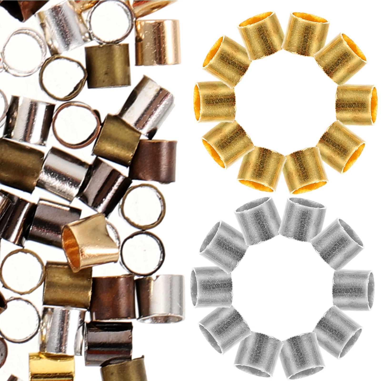 2500pcs Copper Fixing Tube DIY Crafts Smooth Surface Sturdy Material Jewelry Making Spacer Beads Supplies Crimp Beads Necklace
2500pcs Copper Fixing Tube DIY Crafts Smooth Surface Sturdy Material Jewelry Making Spacer Beads Supplies Crimp Beads Necklace