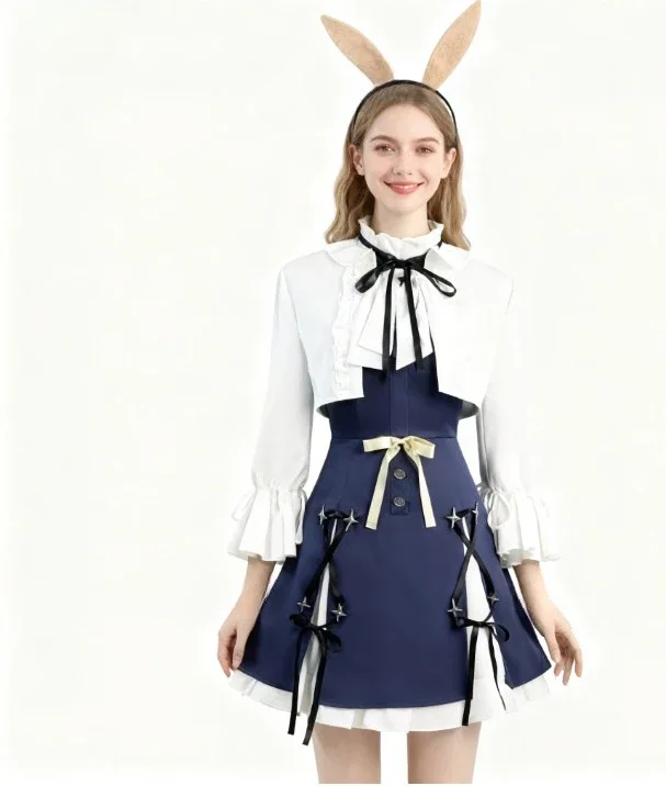 Arknights Amiya Cosplay Costume White Rabbit Uniform Toffee Clothing Daily Wear Cosplay Cute Lo Skirt Role-playing Clothing.
Arknights Amiya Cosplay Costume White Rabbit Uniform Toffee Clothing Daily Wear Cosplay Cute Lo Skirt Role-playing Clothing.