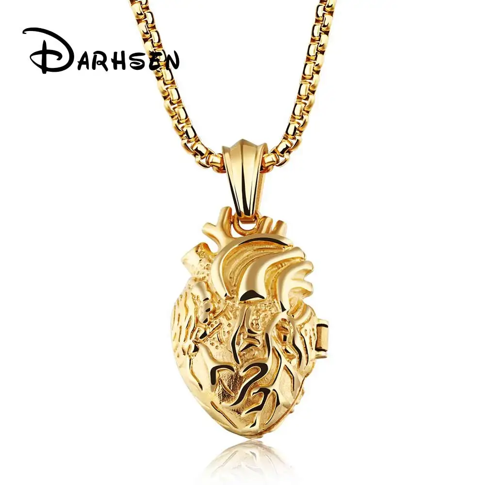 DARHSEN Punk Fashion Statement Necklace for Men Stainless Steel Chain Heart Pendant Black Gold Color Gift for Boyfriend
DARHSEN Punk Fashion Statement Necklace for Men Stainless Steel Chain Heart Pendant Black Gold Color Gift for Boyfriend
