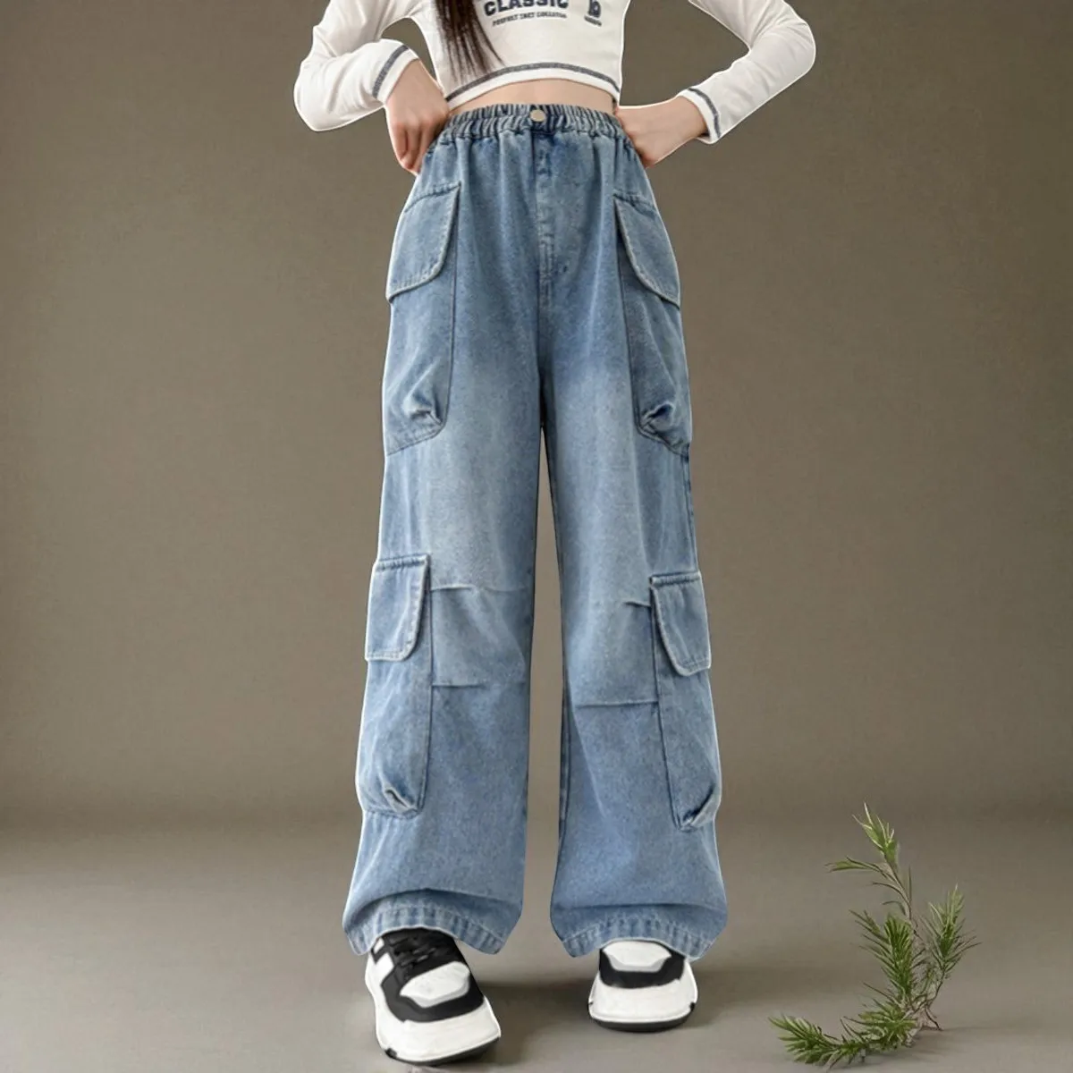 Girls Trousers Streetwear Children Toddler Clothes 5-9-13 Years Girls Cargo Denim Pants Girls Jeans Outfits Wide Leg Cargo Pants
Girls Trousers Streetwear Children Toddler Clothes 5-9-13 Years Girls Cargo Denim Pants Girls Jeans Outfits Wide Leg Cargo Pants