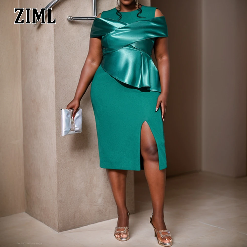 ZIML Designer Slim Fit Solid Hollow Out Long Dresses For Women Round Neck Off The Shoulder Sleeve High Waist Chic Dress Female
ZIML Designer Slim Fit Solid Hollow Out Long Dresses For Women Round Neck Off The Shoulder Sleeve High Waist Chic Dress Female