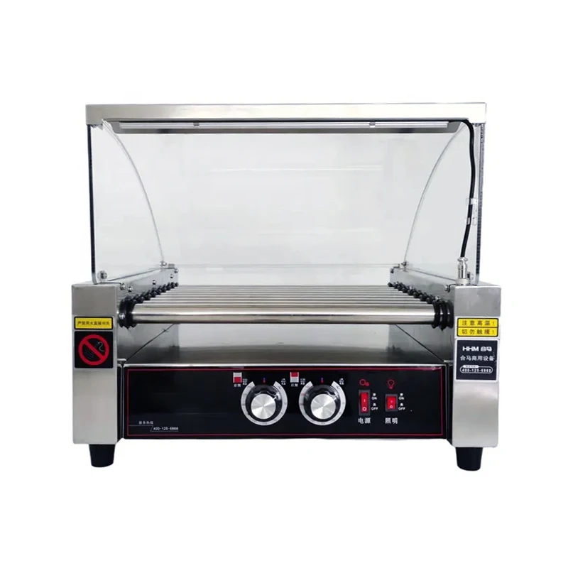 China Electric Stainless Steel Snack Equipment Hot Dog 9 Roller Grill Machine Sausage Hotdog Roller
China Electric Stainless Steel Snack Equipment Hot Dog 9 Roller Grill Machine Sausage Hotdog Roller