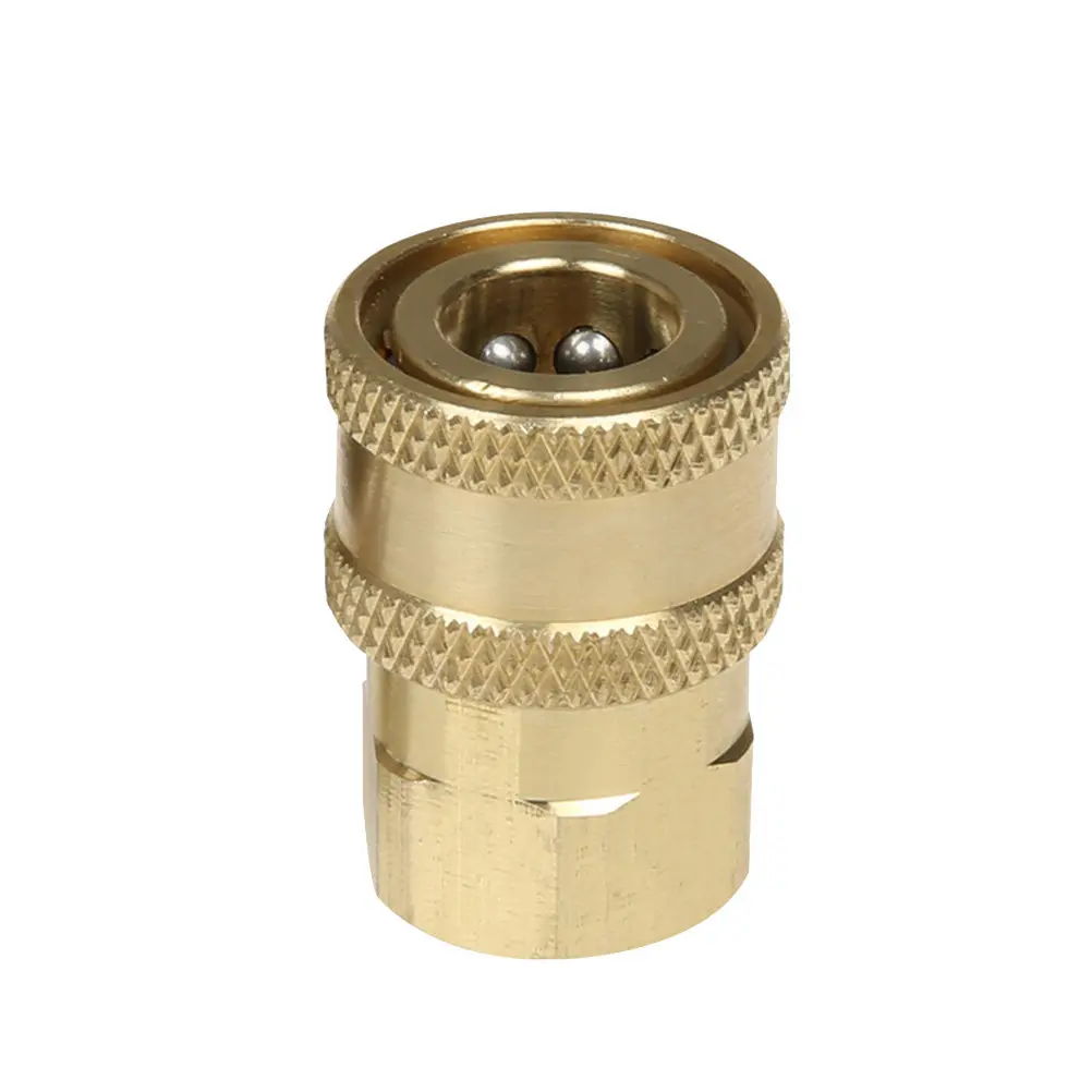 Solid Brass Quick Coupler Set 1/4" Female Male High Pressure Connector For Car Washing Equipment Rapid Flow Coupling
Solid Brass Quick Coupler Set 1/4" Female Male High Pressure Connector For Car Washing Equipment Rapid Flow Coupling