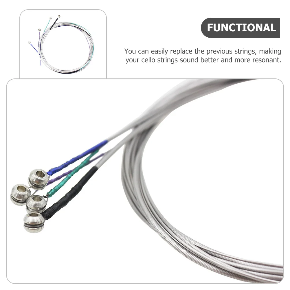 1Set Cello String Replacements Fine Craftsmanship Exquisite Details Multifunctional Accessory Kit Cello Strings
1Set Cello String Replacements Fine Craftsmanship Exquisite Details Multifunctional Accessory Kit Cello Strings