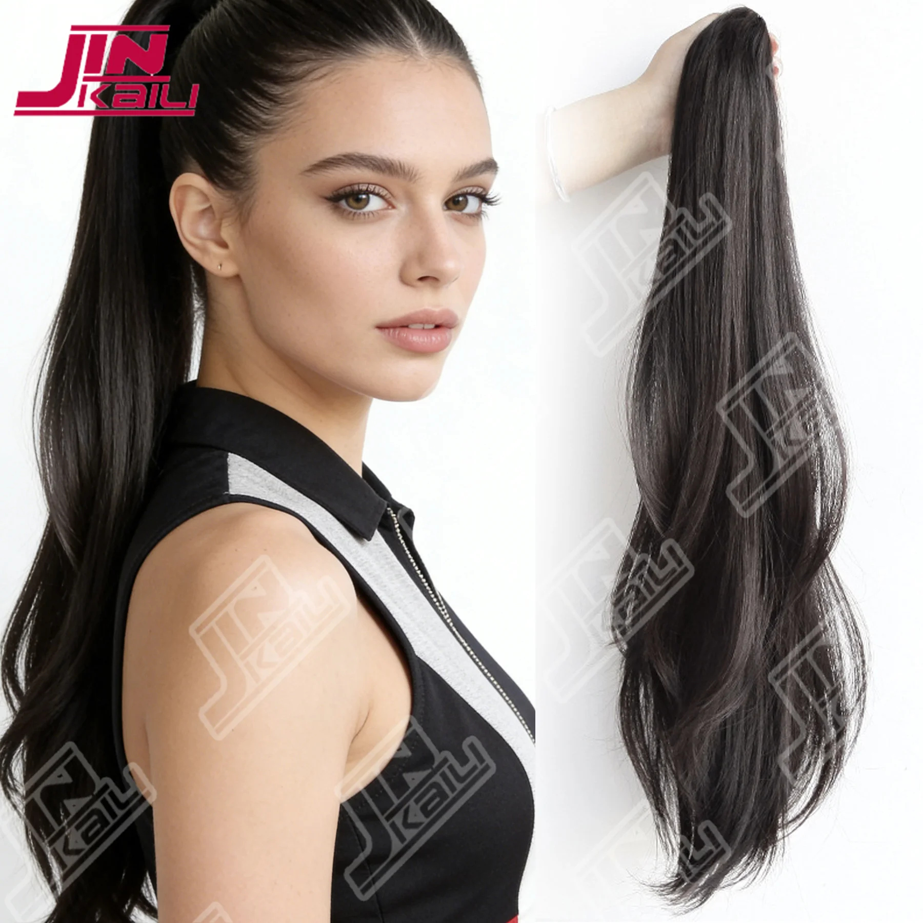 JKL Synthetic Long Straight Claw Clip On Ponytail Hair Extensions 60cm Heat Resistant Pony Tail Hair piece For Women Daily Party
JKL Synthetic Long Straight Claw Clip On Ponytail Hair Extensions 60cm Heat Resistant Pony Tail Hair piece For Women Daily Party
