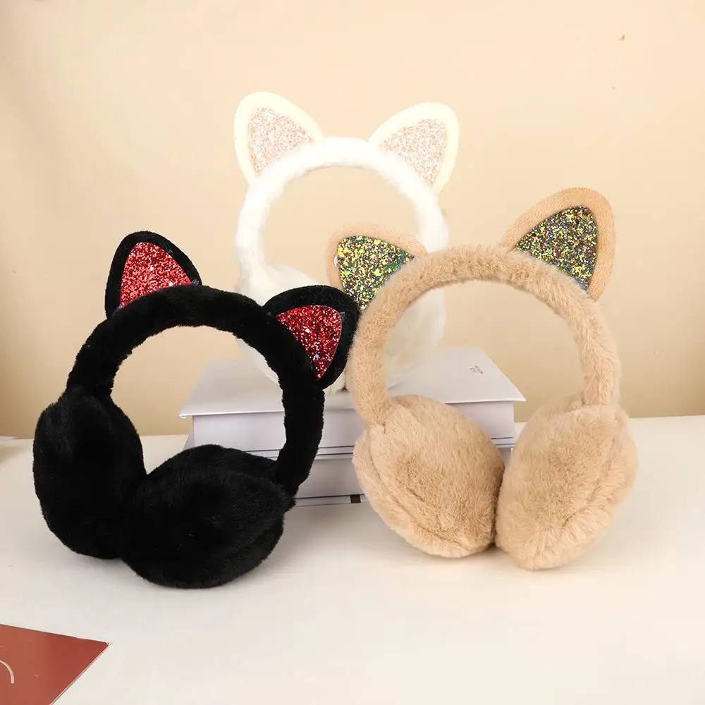 Winter Warm Cat Ear Warmers Glitter Ears Plush Earmuffs For Women Playful Girls Ear Muffs Cold Protection Warm Ear Covers
Winter Warm Cat Ear Warmers Glitter Ears Plush Earmuffs For Women Playful Girls Ear Muffs Cold Protection Warm Ear Covers