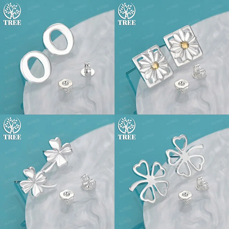 925 Sterling Silver Four Leaf Clover Stud Earrings Daisy Earrings Women Party Pretty Jewelry Birthday Christmas Gift Accessories
925 Sterling Silver Four Leaf Clover Stud Earrings Daisy Earrings Women Party Pretty Jewelry Birthday Christmas Gift Accessories