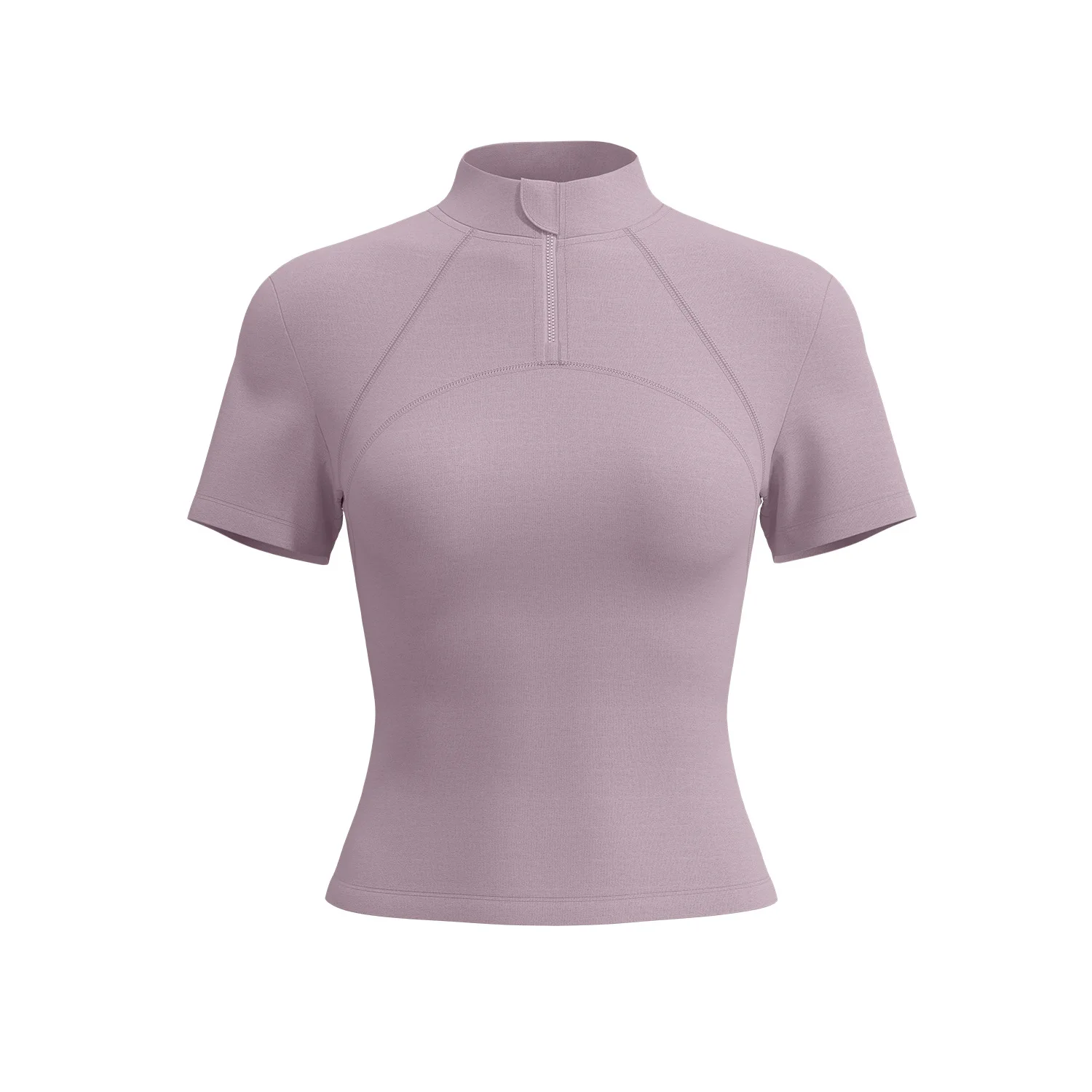 Summer New Outdoor Running Yoga Short-sleeved T-shirt Women's Semi-zipper Thin High-elastic Fitness Suit Top 
Summer New Outdoor Running Yoga Short-sleeved T-shirt Women's Semi-zipper Thin High-elastic Fitness Suit Top