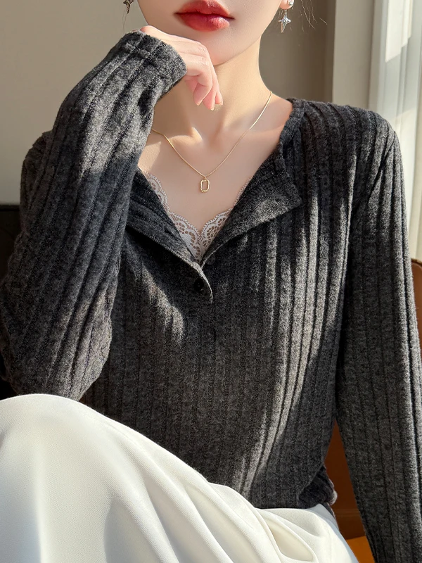 Теплый свободный вязаный свитер Thiened, женский кружевной подол с v-образным вырезом и открытым воротником, искусственный двухсекционный мягкий длинный цвет све
Теплый свободный вязаный свитер Thiened, женский кружевной подол с v-образным вырезом и открытым воротником, искусственный двухсекционный мягкий длинный цвет све