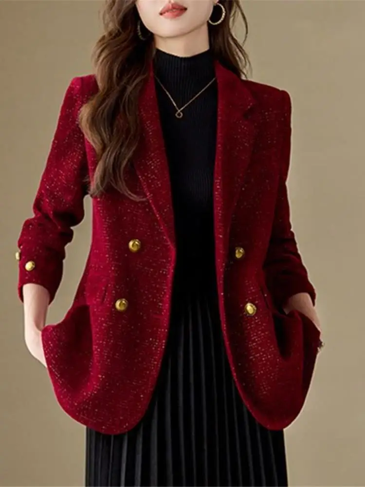 ort Tailored Women's Suit Jaet 2025 Spring Autumn Versatile Classic Double-Breasted Long Sve Faionable Top
ort Tailored Women's Suit Jaet 2025 Spring Autumn Versatile Classic Double-Breasted Long Sve Faionable Top