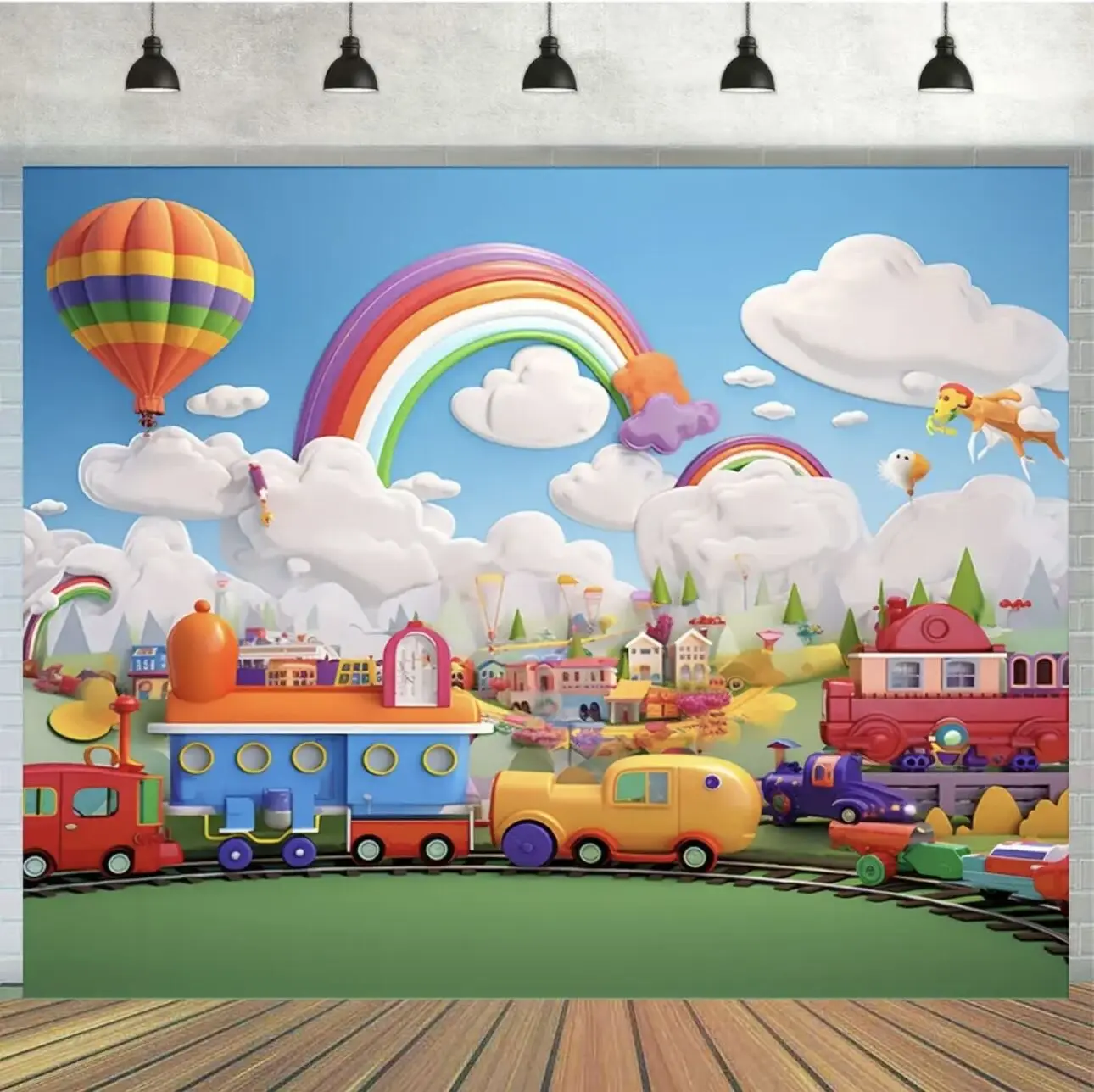 Halo Cartoon Train Birthday Party Decoration Background Train Cloud Photo Photography Studio Background
Halo Cartoon Train Birthday Party Decoration Background Train Cloud Photo Photography Studio Background