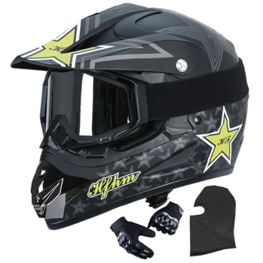 Off-road adult motocross helmet for ATV/motorcycle use matte black ABS shell with ventilation DOT/FMVSS 218 certified includes
Off-road adult motocross helmet for ATV/motorcycle use matte black ABS shell with ventilation DOT/FMVSS 218 certified includes