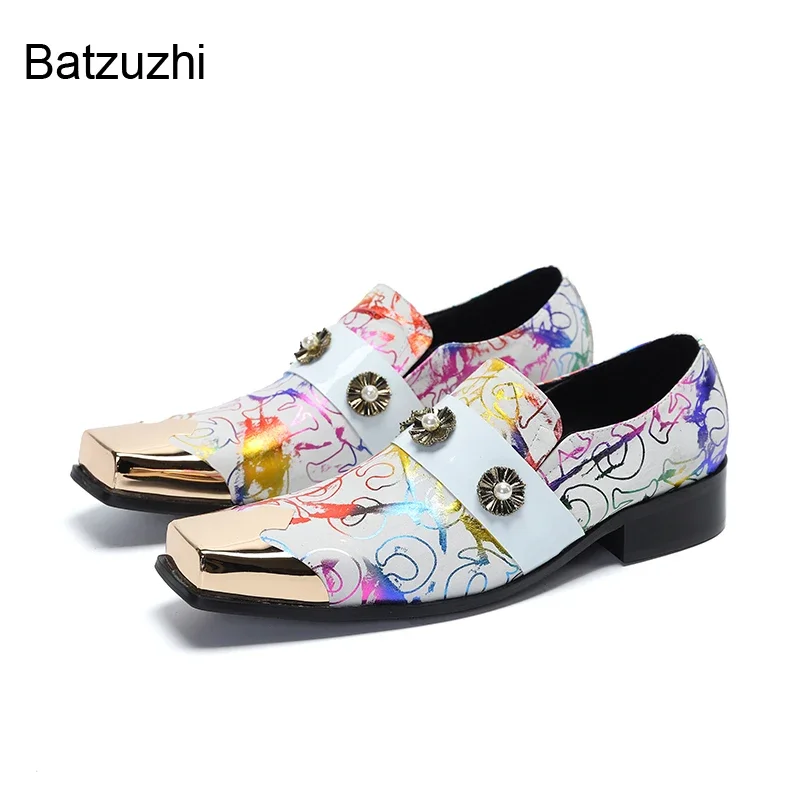 Batzuzhi Luxury Handmade Men's Shoes Color Formal Genuine Leather Dress Shoes Men Slip on Oxfords Party/Wedding Shoes, Big 38-46
Batzuzhi Luxury Handmade Men's Shoes Color Formal Genuine Leather Dress Shoes Men Slip on Oxfords Party/Wedding Shoes, Big 38-46