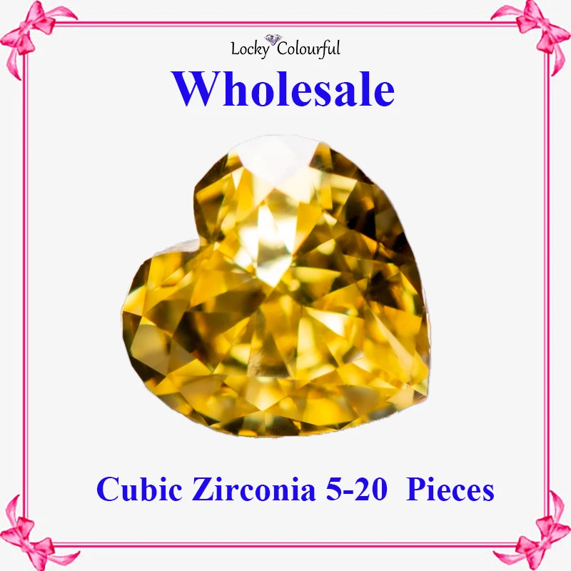 Cubic Zirconia Wholesale Crushed Ice Cut Heart Shape Dark Yellow Color Charms Beads for Jewelry Making Materials No Certificate
Cubic Zirconia Wholesale Crushed Ice Cut Heart Shape Dark Yellow Color Charms Beads for Jewelry Making Materials No Certificate