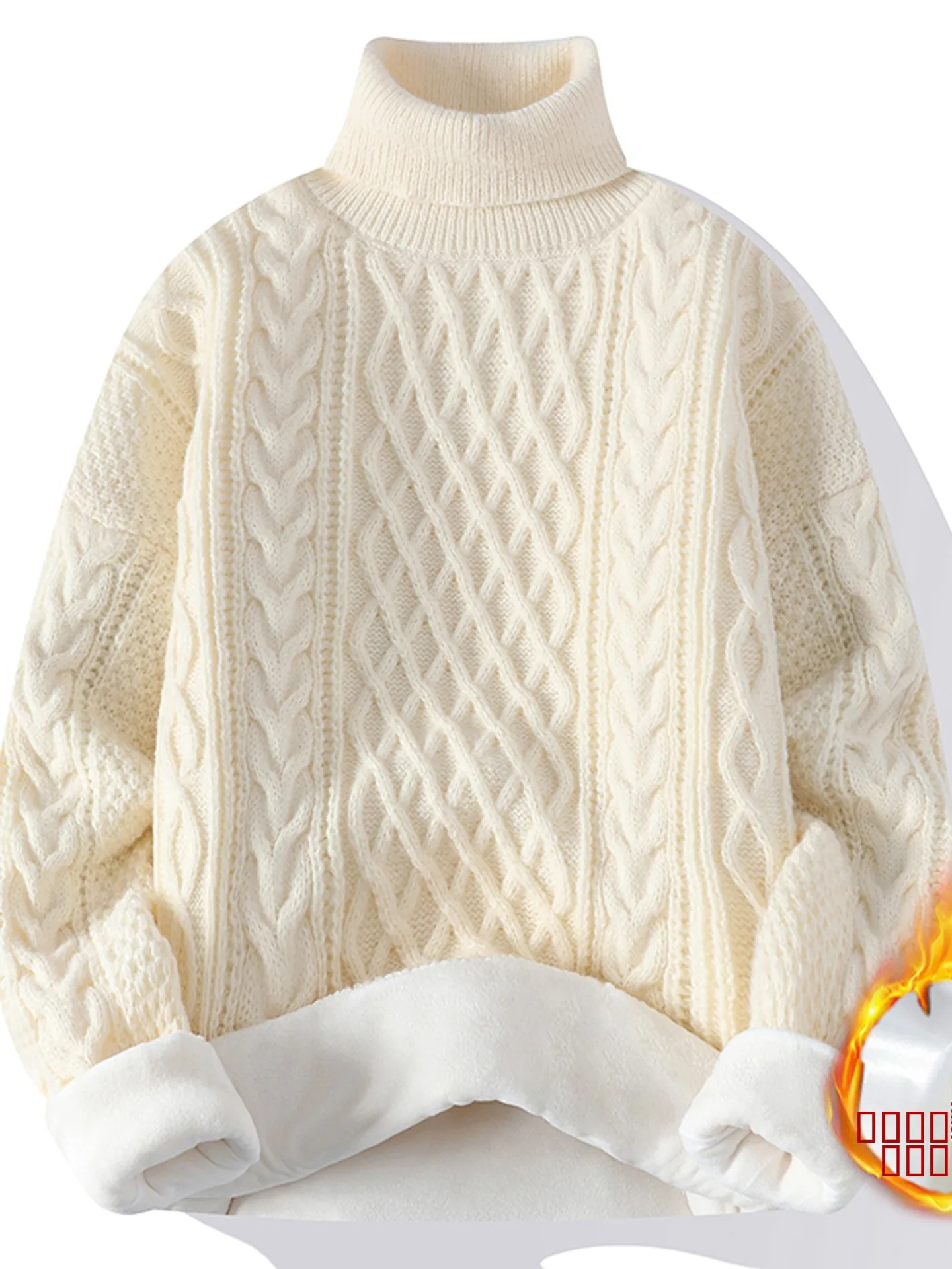 Мужской зимний утепленный свитер с высоким воротником, вязаный, с бахромой, свободного кроя, с ромбовидным узором, повседневный, из полиэфирного волокна
Мужской зимний утепленный свитер с высоким воротником, вязаный, с бахромой, свободного кроя, с ромбовидным узором, повседневный, из полиэфирного волокна