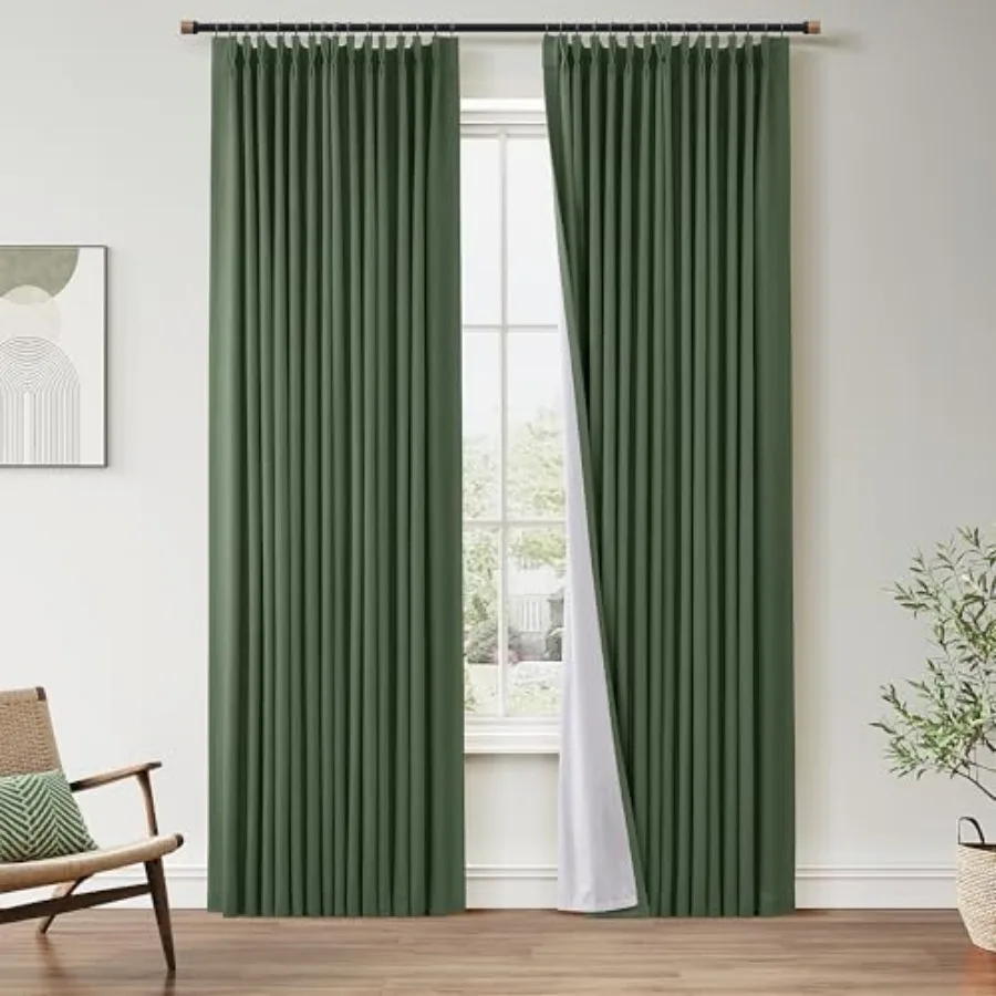 Pinch Pleated Linen 100% Blackout Curtains 84 Inch Length 2 Panels for Bedroom Living Room Darkening Thermal Insulated Drapes B
Pinch Pleated Linen 100% Blackout Curtains 84 Inch Length 2 Panels for Bedroom Living Room Darkening Thermal Insulated Drapes B
