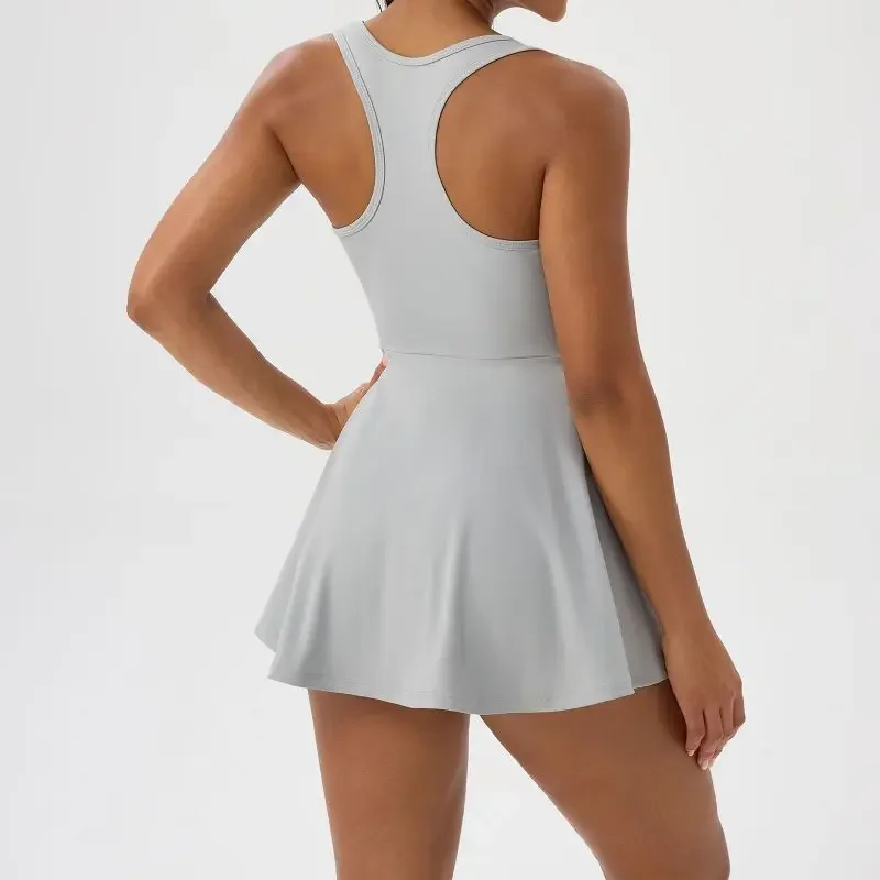 Women Tennis Dress Soft One-piece Athletic Dresse Seeveless Gym Workout Sports Dress Female Golf Athletic Breathable Mini Dress
Women Tennis Dress Soft One-piece Athletic Dresse Seeveless Gym Workout Sports Dress Female Golf Athletic Breathable Mini Dress