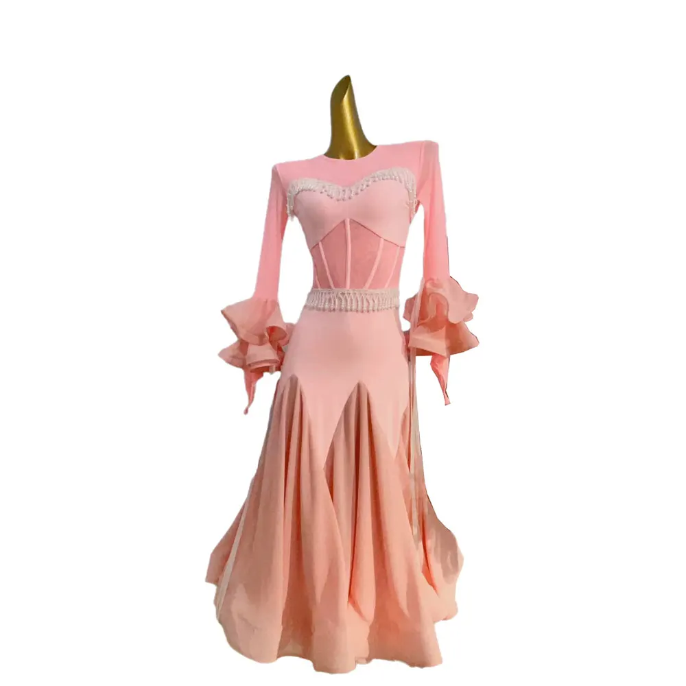 Latin Dance Costume Rhinestone Women's High-end Custom Simple Pink Modern Large Skirt Samba Performance Dress
Latin Dance Costume Rhinestone Women's High-end Custom Simple Pink Modern Large Skirt Samba Performance Dress