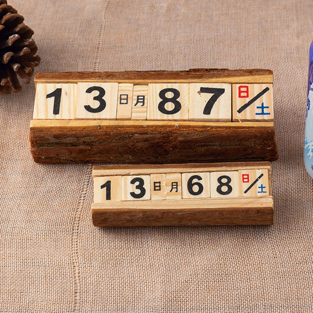 2 PCS Creative Table Calendar Ornament Wooden Date Display DIY Decoration Desktop Manual Advent for Children
2 PCS Creative Table Calendar Ornament Wooden Date Display DIY Decoration Desktop Manual Advent for Children