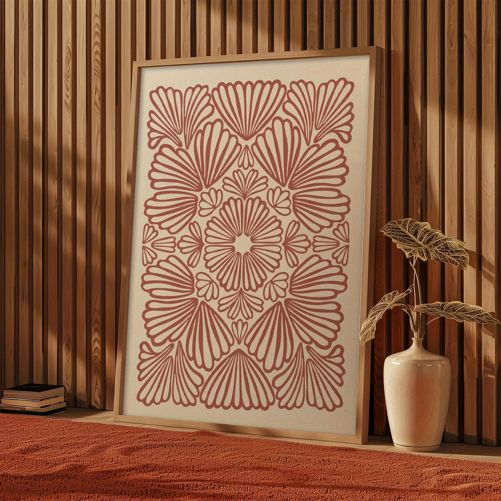 2D/Flat Bohemian Abstract Floral Terracotta Canvas Wall Art, Unframed Classic Vibrant Red Flowers Poster for Living Room Decor
2D/Flat Bohemian Abstract Floral Terracotta Canvas Wall Art, Unframed Classic Vibrant Red Flowers Poster for Living Room Decor