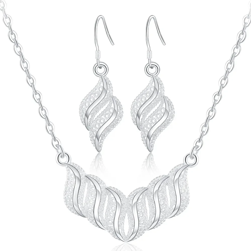 New 925 sterling Silver Jewelry sets for women fine retro leaves necklace earrings fashion wedding party gifts bridal jewelry
New 925 sterling Silver Jewelry sets for women fine retro leaves necklace earrings fashion wedding party gifts bridal jewelry