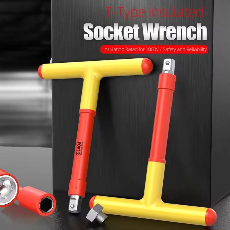 LAOA 1000 В изолированный Т-образный торцевой ключ быстросъемный нескользящий CR-V хром-ванадиевая сталь изолированный торцевой ключ с коротким стержнем
LAOA 1000 В изолированный Т-образный торцевой ключ быстросъемный нескользящий CR-V хром-ванадиевая сталь изолированный торцевой ключ с коротким стержнем